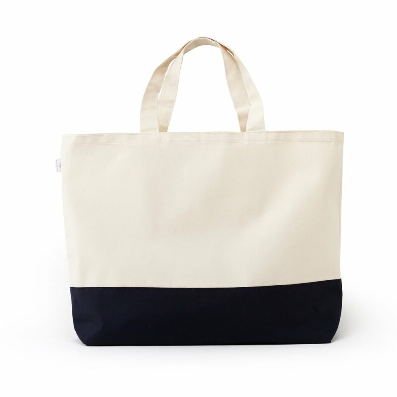Dans Le Sac Tote Bag Large Beige Et Marine