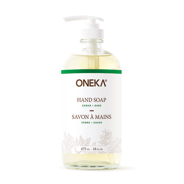 Oneka – Savons à mains au cèdre et sauge – 475ml