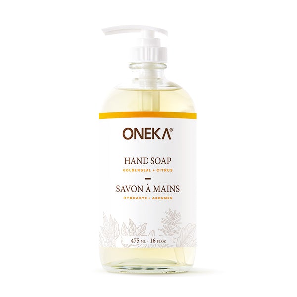 Oneka – Savons à mains à l’orange et hydraste – 475ml